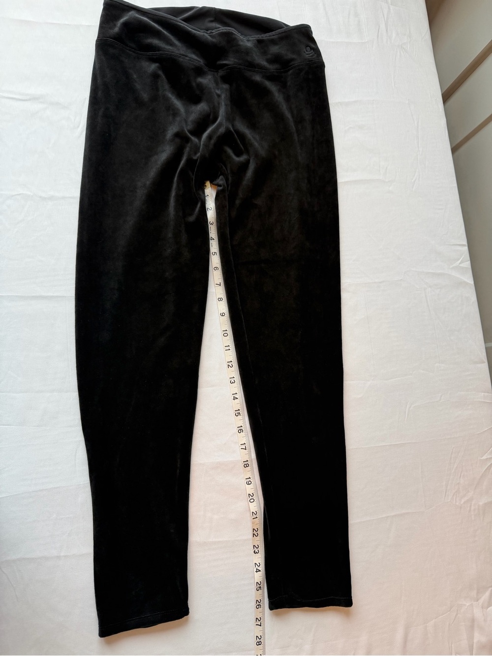 Cuddl Duds Black Velvet Leggings